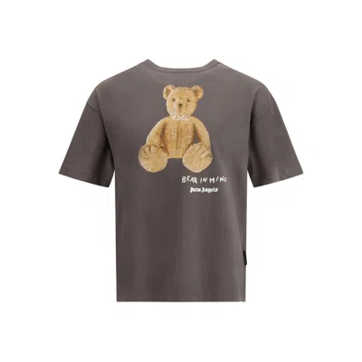 Palm Angels Teddy Bear Graphic Relaxed Fit T-shirt In Gray