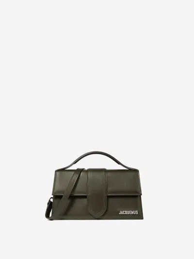Jacquemus Womens Dark Khaki Le Grand Bambino Leather Top-handle Bag In Green