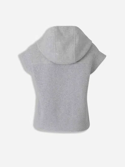 Peserico Wool Knit Vest In Gray