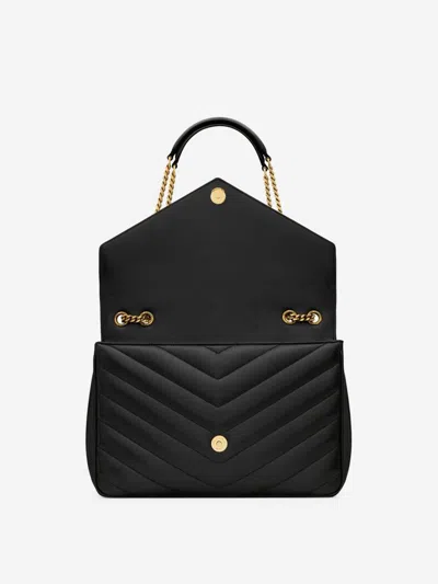Saint Laurent Loulou Large Matelassé Bag In Black