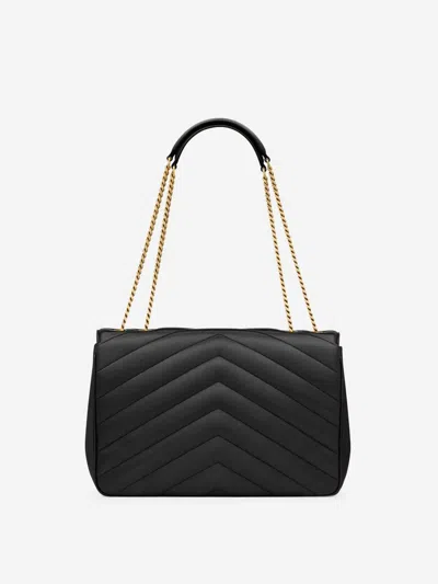 Saint Laurent Loulou Large Matelassé Bag In Black