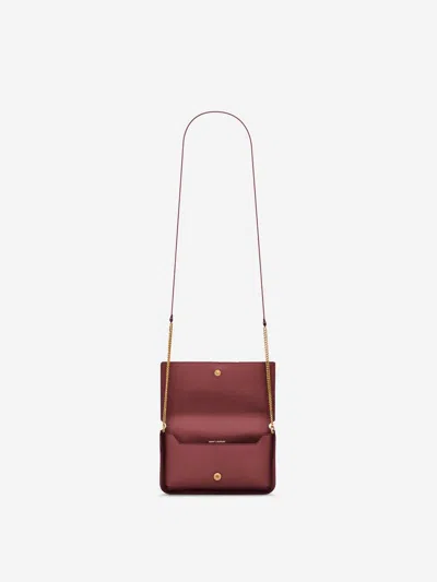 Saint Laurent Women Cassandre Phone Case On Chain In Pink