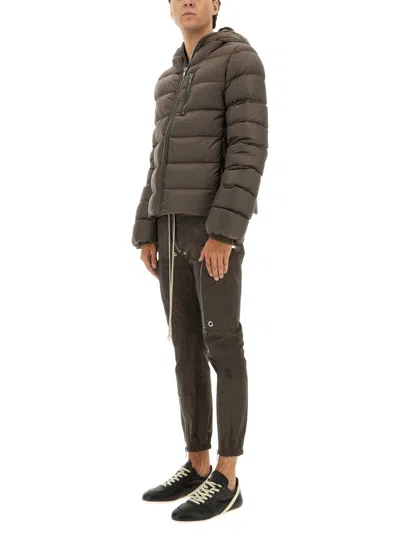 Rick Owens Gimp Padded Down Jacket In Re-nylon In Gray