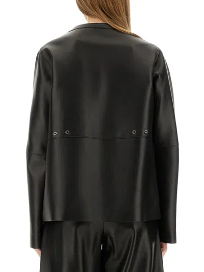 Zona20 Milano Leather "cartago" Jacket In Black