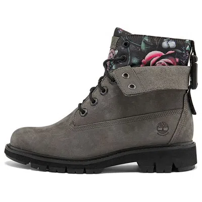 Timberland (wmns)  Lucia Way 6 Inch Waterproof Roll Top Boots 'grey And Floral' In Gray