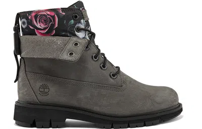 Timberland (wmns)  Lucia Way 6 Inch Waterproof Roll Top Boots 'grey And Floral' In Gray