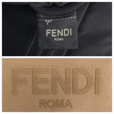 Pre-owned Fendi Beige Canvas Clutch Bag Pouch ()