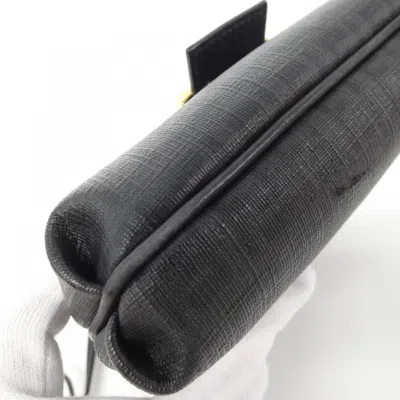 Pre-owned Fendi Black Coated Canvas Shoulder Bag ()