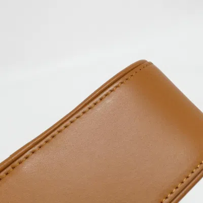 Pre-owned Fendi Brown Gold Brown Leather Shoulder Bag ()