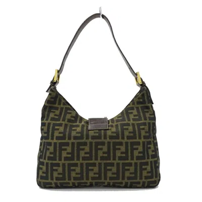 Pre-owned Fendi Brown Khaki Canvas Shoulder Bag ()