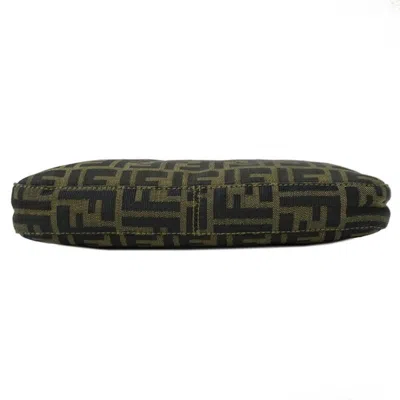Pre-owned Fendi Brown Khaki Canvas Shoulder Bag ()