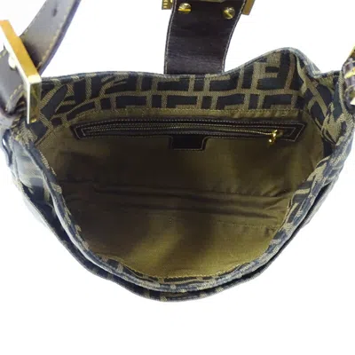 Pre-owned Fendi Brown Khaki Canvas Shoulder Bag ()