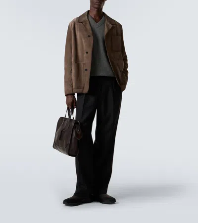 SHADOW皮革边饰运动鞋