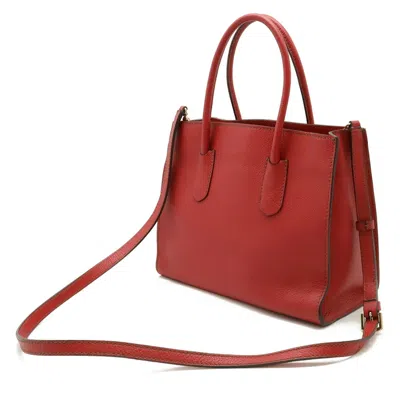 Pre-owned Furla Red Color Leather Handbag Shoulder Bag ()