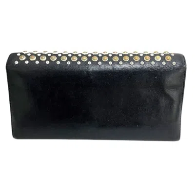 Pre-owned Givenchy Black Leather Long Wallet (bi-fold) ()