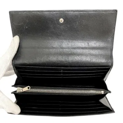 Pre-owned Givenchy Black Leather Long Wallet (bi-fold) ()