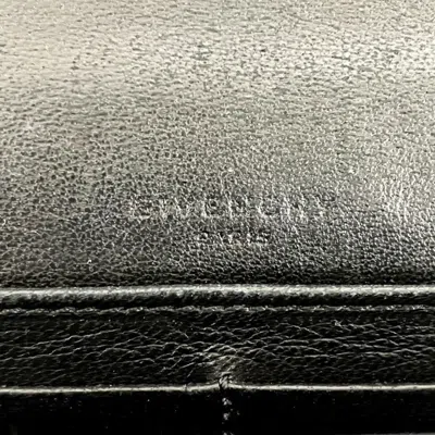 Pre-owned Givenchy Black Leather Long Wallet (bi-fold) ()
