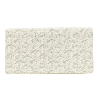 Pre-owned Goyard White Pvc Long Wallet (bi-fold) ()