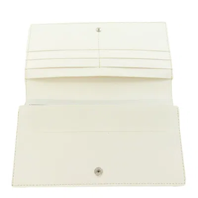 Pre-owned Goyard White Pvc Long Wallet (bi-fold) ()
