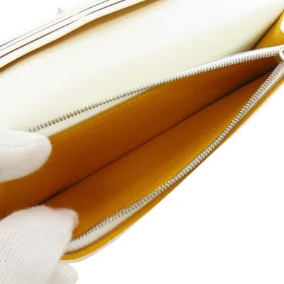 Pre-owned Goyard White Pvc Long Wallet (bi-fold) ()