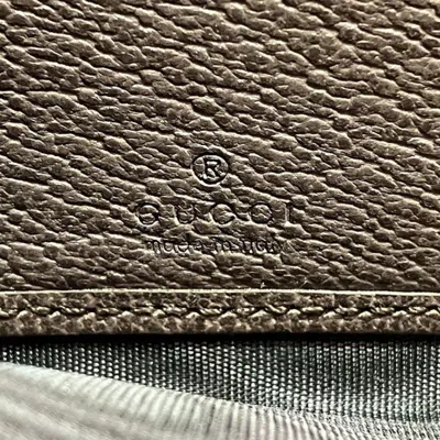 Pre-owned Gucci Beige Brown Gg Supreme Leather Long Wallet (bi-fold) () In Multi