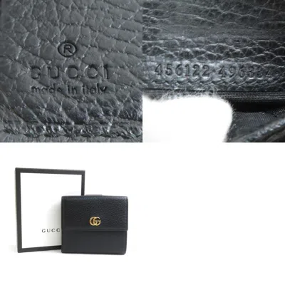 Pre-owned Gucci Black Leather Wallet (bi-fold) ()