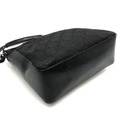 Pre-owned Gucci Black Nylon Leather Shoulder Bag ()