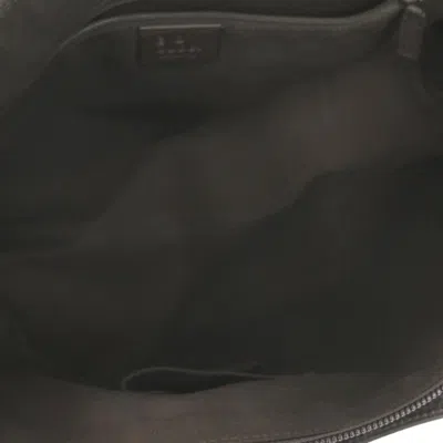 Pre-owned Gucci Dark Brown Canvas Leather Tote Bag ()
