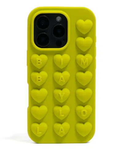 Bimba Y Lola Heart-embellished Iphone 16 Pro Case In Green