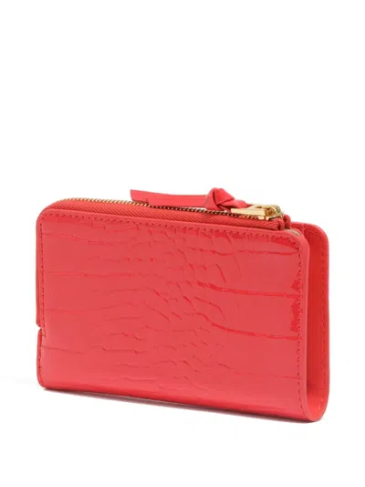 Bimba Y Lola Crocodile-effect Zip-around Wallet In Red