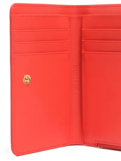 Bimba Y Lola Crocodile-effect Zip-around Wallet In Red