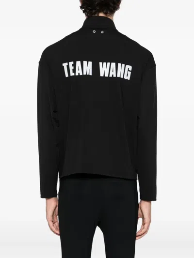 Team Wang Design Logo-printed Track Performance Jacket In Animal Print
