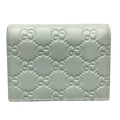 Pre-owned Gucci Light Green Leather Wallet (bi-fold) ()
