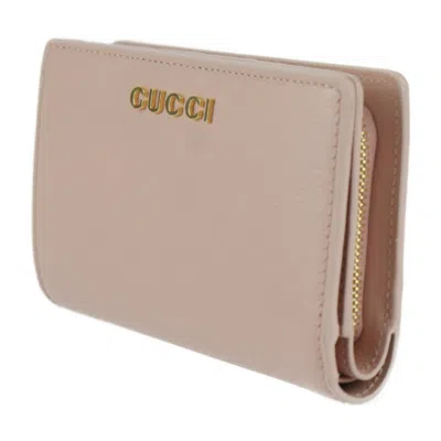 Pre-owned Gucci Pink Leather Wallet (bi-fold) ()