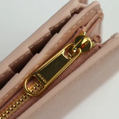 Pre-owned Gucci Pink Leather Wallet (bi-fold) ()