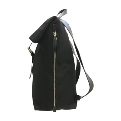 Pre-owned Gucci Sherry Line Black Canvas Leather Backpack ()