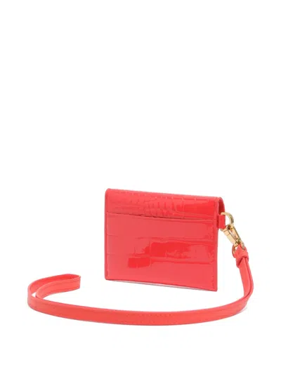 Bimba Y Lola Crocodile-effect Cardholder In Red