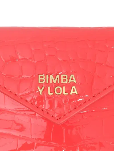 Bimba Y Lola Crocodile-effect Cardholder In Red