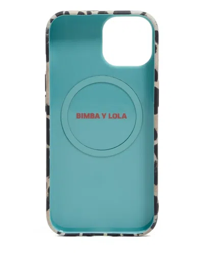 Bimba Y Lola Leopard-print Phone Case In Blue