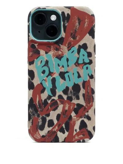 Bimba Y Lola Leopard-print Phone Case In Blue