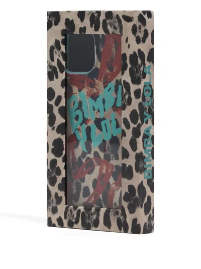 Bimba Y Lola Leopard-print Phone Case In Blue