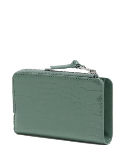 Bimba Y Lola Crocodile-effect Zip-around Wallet In Green