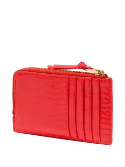 Bimba Y Lola Crocodile-effect Zip-around Wallet In Red