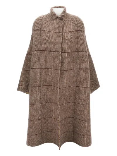 Boboutic Double-breasted Coat In Brown