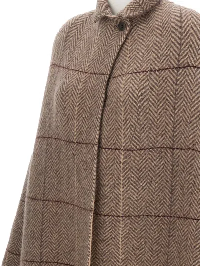 Boboutic Double-breasted Coat In Brown