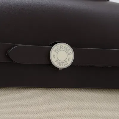 Pre-owned Hermes Beige Brown Leather Tote Bag ()