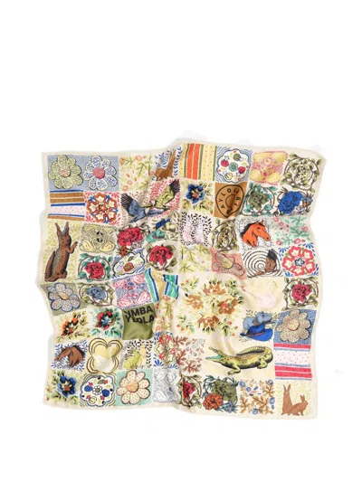 Bimba Y Lola Patchwork-design Keyring In Yellow