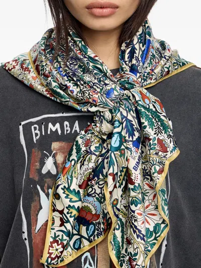 Bimba Y Lola Wallpaper Logo Frame Scarf In Multi