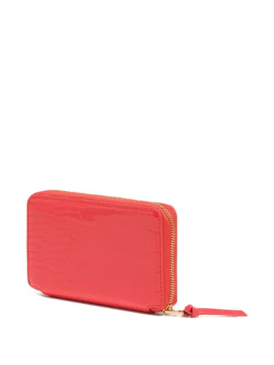 Bimba Y Lola Crocodile-effect Zip-around Wallet In Red