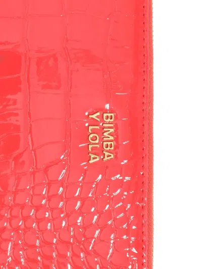 Bimba Y Lola Crocodile-effect Zip-around Wallet In Red